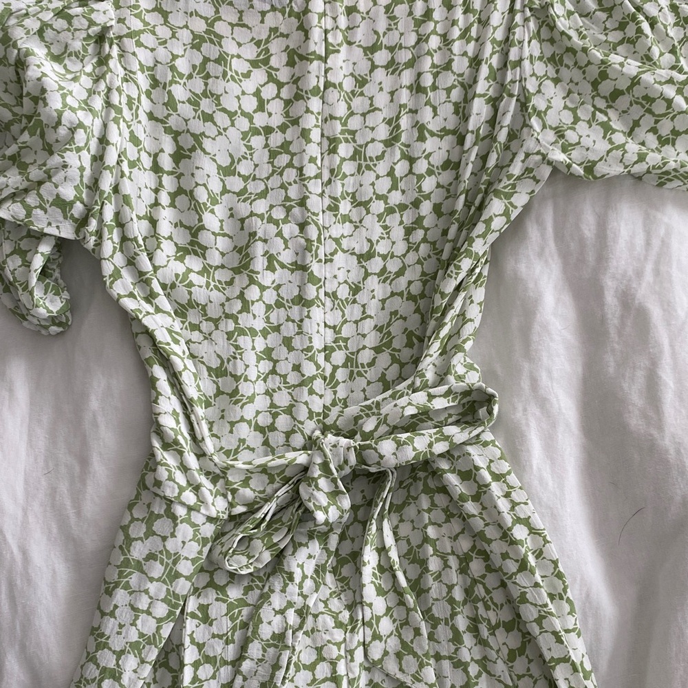 Faithfull the Brand XS/2 Green Floral Dress - Picture 5 of 7
